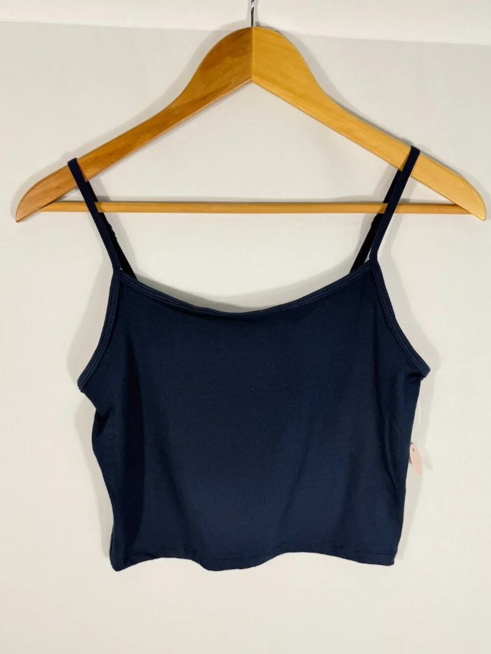 Posie Active Cloud Knit 3 Piece Set Navy NWT Foldover Flare Pants Tee Top